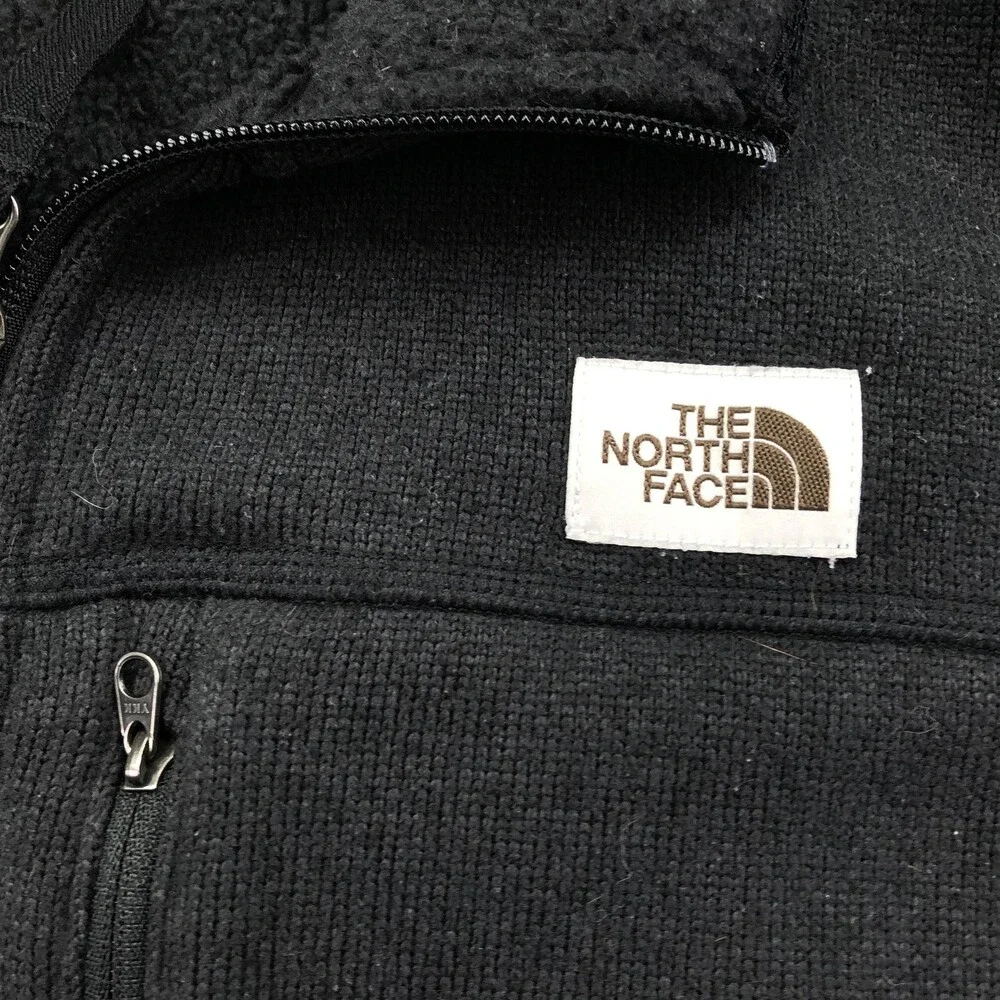 The North Face Jacket Mens Medium Gray Fleece Full Zip Sherpa Outdoor Hiking